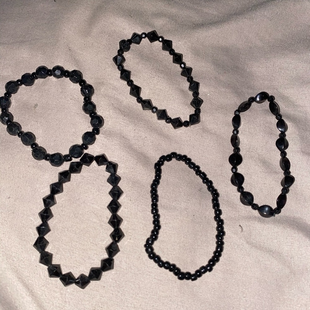 Black beaded bracelets